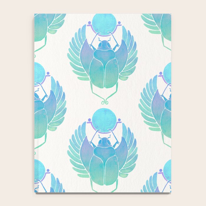 Egyptian Scarab - Turquoise OmbrÃ© Notebook Gallery Image 4