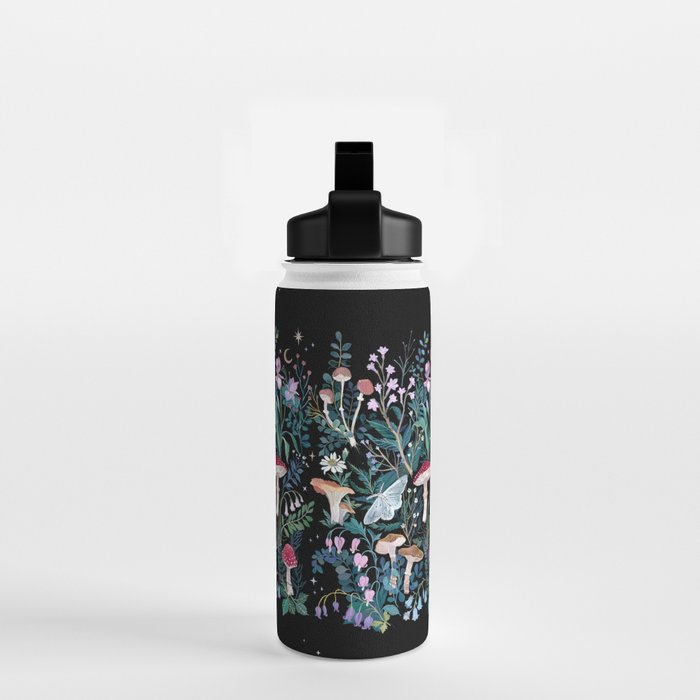 Night Mushrooms Water Bottle Gallery Image 2