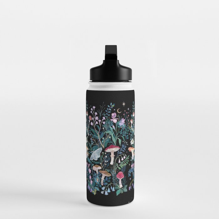Night Mushrooms Water Bottle Gallery Image 3