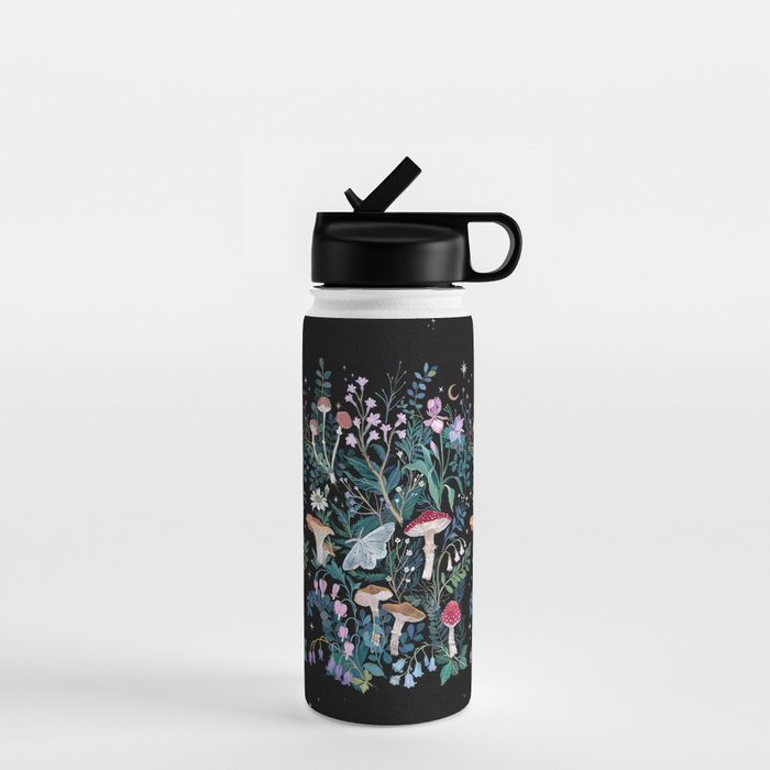 Night Mushrooms Water Bottle Gallery Image 1