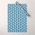 Holiday Contrast: Blue Bethlehem Star Delight Wrapping Paper Gallery Image 1