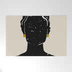 Black Hair No. 5 Welcome Mat Gallery Image 1