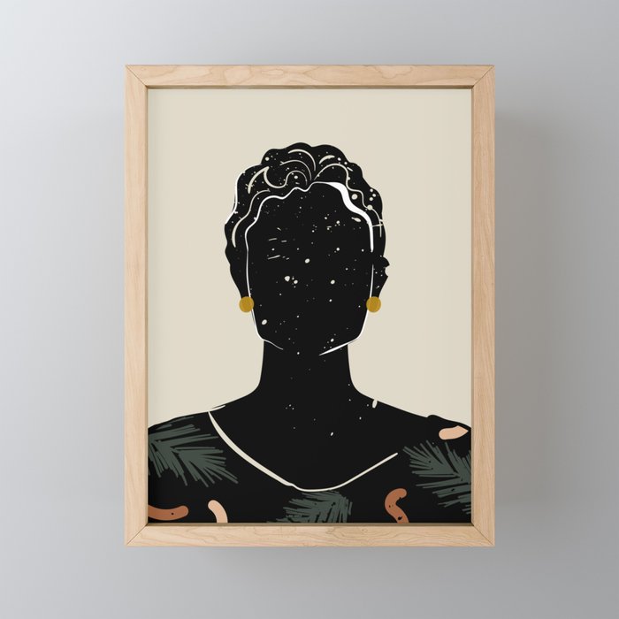 Black Hair No. 5 Mini Art Print Gallery Image 1