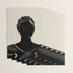 Black Hair No. 5 Wrapping Paper Gallery Image 3