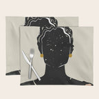 Black Hair No. 5 Placemat Gallery Image 1