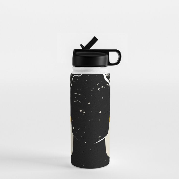 Black Hair No. 5 Water Bottle Gallery Image 1