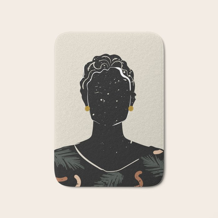 Black Hair No. 5 Bath Mat Gallery Image 1