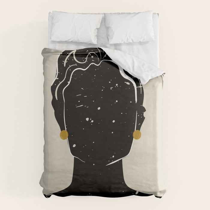 Black Hair No. 5 Duvet Cover Gallery Image 1