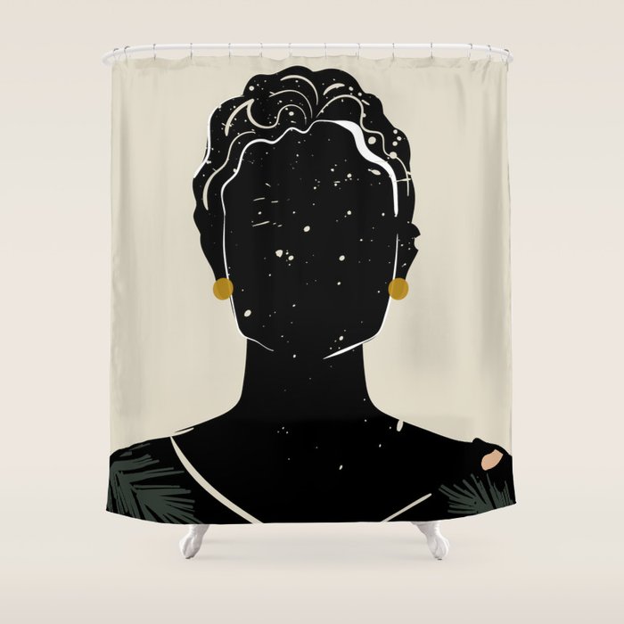 Black Hair No. 5 Shower Curtain Gallery Image 1