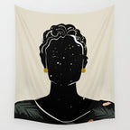 Black Hair No. 5 Wall Tapestry Gallery Image 4