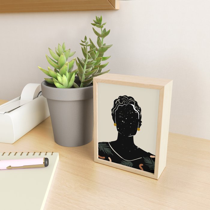 Black Hair No. 5 Mini Art Print Gallery Image 2