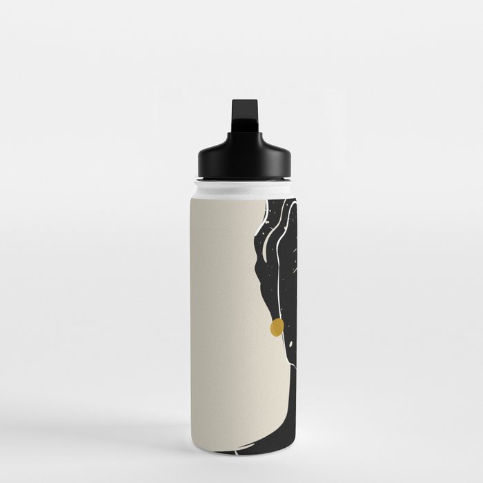 Black Hair No. 5 Water Bottle Gallery Image 3