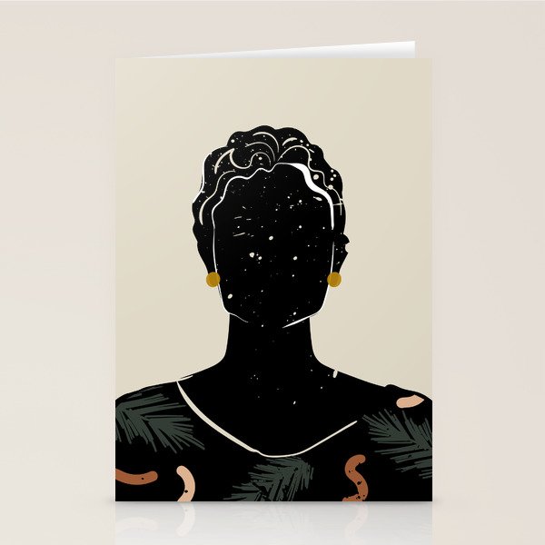 Black Hair No. 5 Stationery Card Gallery Image 2