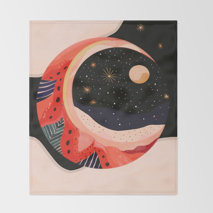 Mystic Moon II Throw Blanket Gallery Image 2