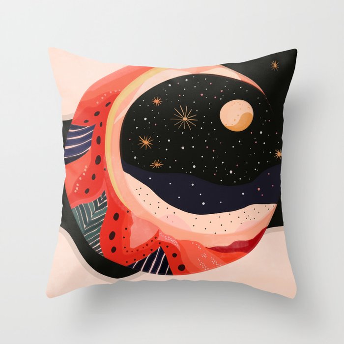 Mystic Moon II Throw Pillow Gallery Image 1