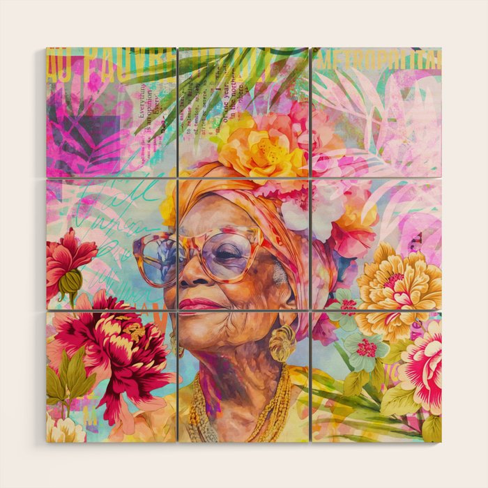 Pura Vida Ageless Fashionista Icon Wood Wall Art Gallery Image 1