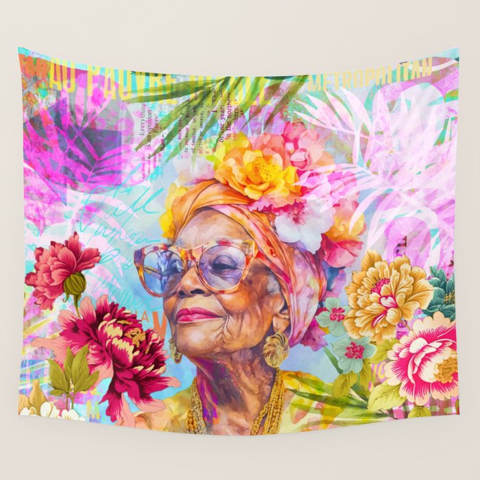 Pura Vida Ageless Fashionista Icon Wall Tapestry Gallery Image 4