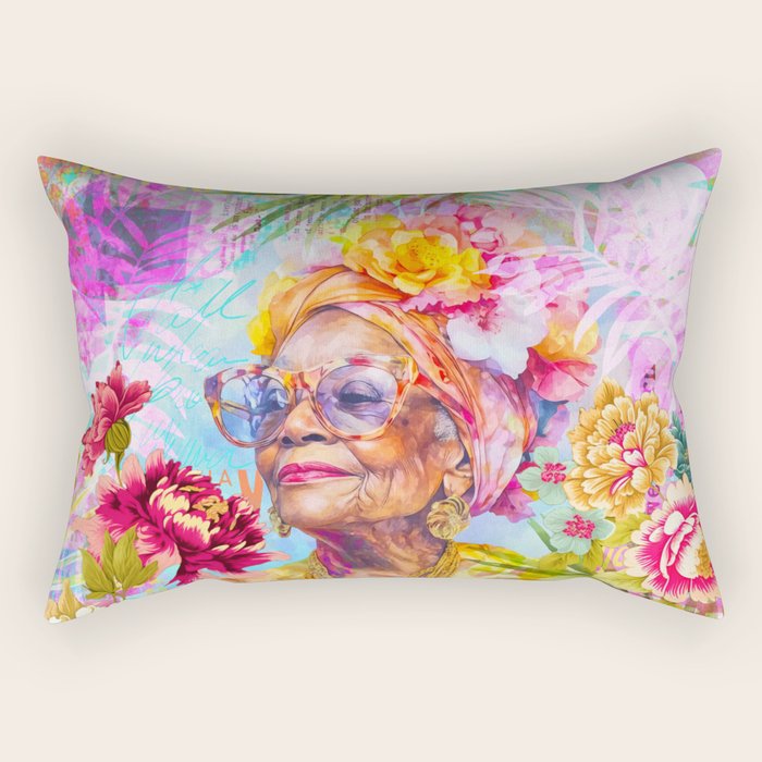 Pura Vida Ageless Fashionista Icon Rectangular Pillow Gallery Image 2