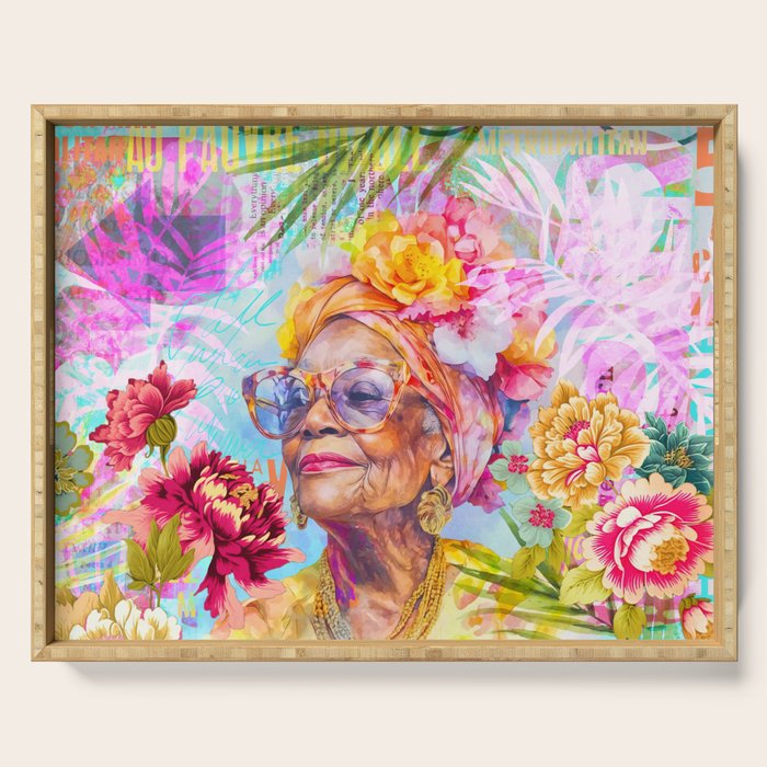 Pura Vida Ageless Fashionista Icon Serving Tray Gallery Image 1