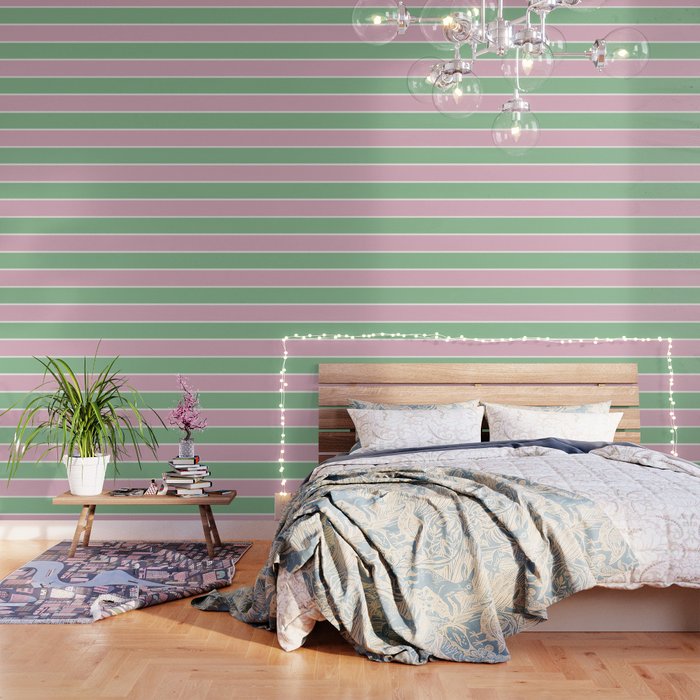 Color Block III Green Pink Wallpaper Gallery Image 1