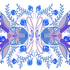 Floral Antlers - Blue Palette Coffee Mug Gallery Image 2