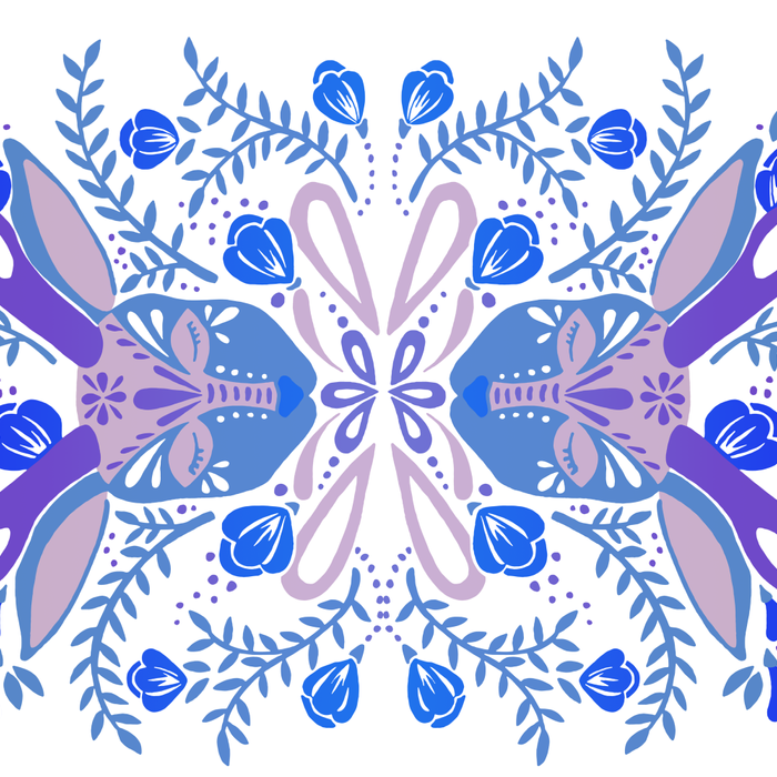 Floral Antlers - Blue Palette Coffee Mug Gallery Image 2