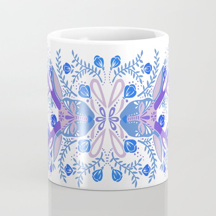 Floral Antlers - Blue Palette Coffee Mug Gallery Image 4