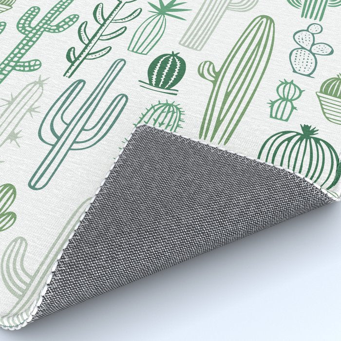 Cactus plant hand drawn doodle pattern Rug Gallery Image 4