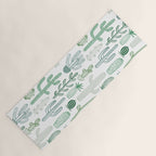 Cactus plant hand drawn doodle pattern Yoga Mat Gallery Image 1