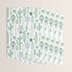 Cactus plant hand drawn doodle pattern Wrapping Paper Gallery Image 3