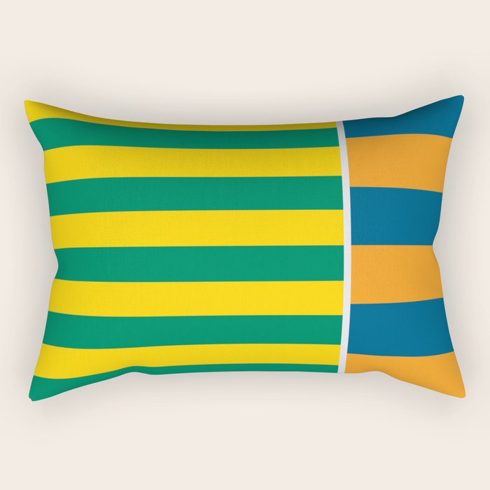 1970s Retro Stripes Rectangular Pillow Gallery Image 2