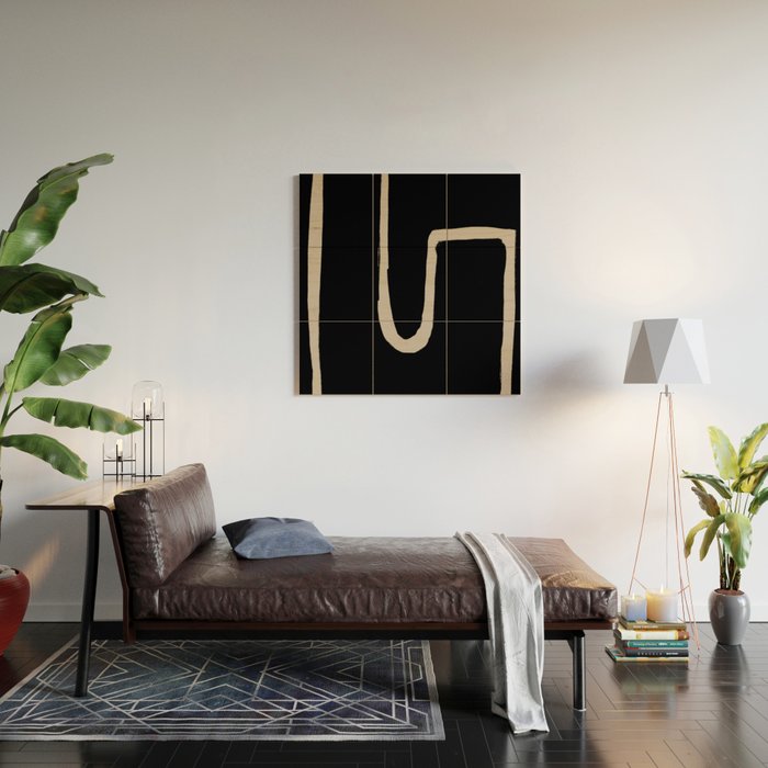 Bold L Shape Wood Wall Art Gallery Image 2