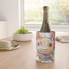 Abstract Axolotl Ink Art - Colour Splatter Watercolour Illustration Wine Chiller Gallery Image 4