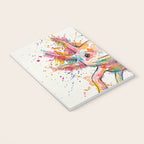 Abstract Axolotl Ink Art - Colour Splatter Watercolour Illustration Notebook Gallery Image 3