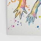Abstract Axolotl Ink Art - Colour Splatter Watercolour Illustration Poster Gallery Image 3