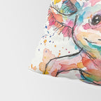 Abstract Axolotl Ink Art - Colour Splatter Watercolour Illustration Pillow Sham Gallery Image 4