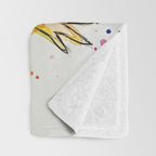 Abstract Axolotl Ink Art - Colour Splatter Watercolour Illustration Throw Blanket Gallery Image 3
