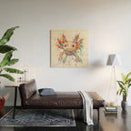 Abstract Axolotl Ink Art - Colour Splatter Watercolour Illustration Wood Wall Art Gallery Image 2
