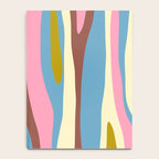 Abstract Eclectic Wild Stripes Pattern in Blue Pink Avocado Brown Notebook Gallery Image 4