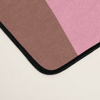 Abstract Eclectic Wild Stripes Pattern in Blue Pink Avocado Brown Desk Mat Gallery Image 4