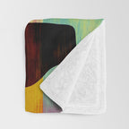 Mid-Century Modern 2 Cats - Graffiti Style Throw Blanket Gallery Image 3