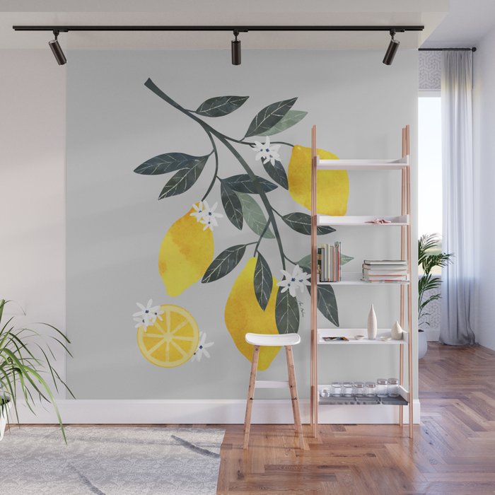 Lemon tree branch Wall Mural Gallery Image 1