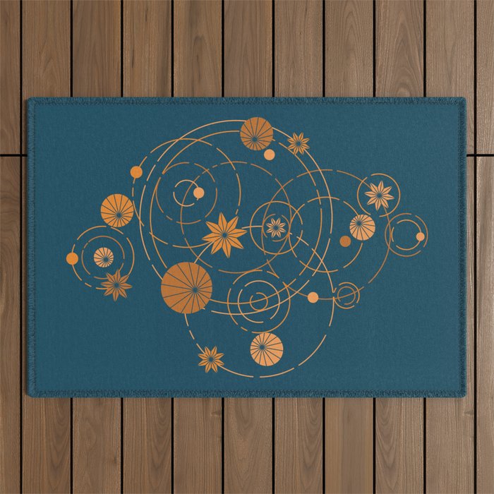 Lotus pool geometry Outdoor Rug Gallery Image 1