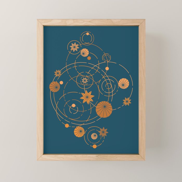 Lotus pool geometry Mini Art Print Gallery Image 1