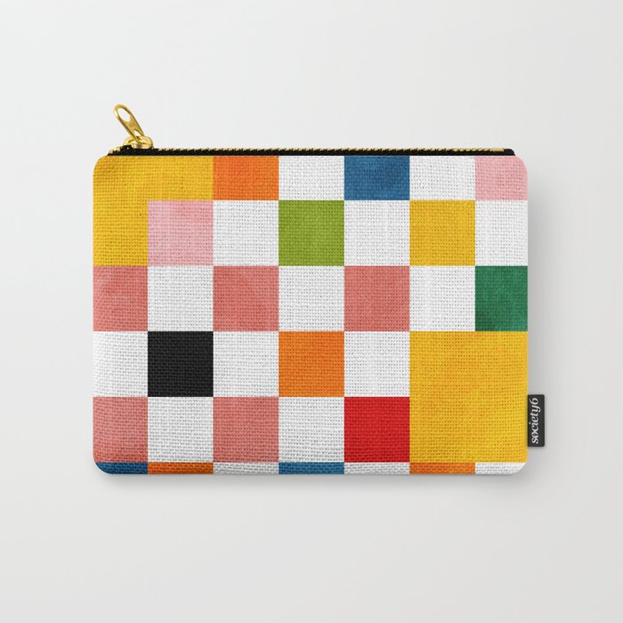 Abstract summer checkerboard Carry All Pouch Gallery Image 1