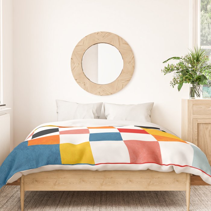Abstract summer checkerboard Duvet Cover Gallery Image 3