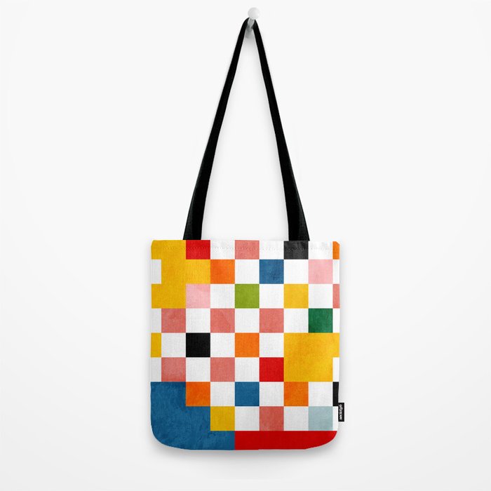 Abstract summer checkerboard Tote Bag Gallery Image 2