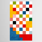 Abstract summer checkerboard Tablecloth Gallery Image 2