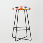 Abstract summer checkerboard Stool Gallery Image 1