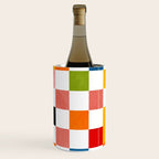 Abstract summer checkerboard Wine Chiller Gallery Image 1